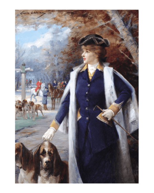 Sarah Bernhardt Hunting with Hounds by Louise Abbema. Circa 1897.