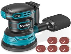 Cordless Random Orbital Sander Compatible for Makita 18V Battery(NO Battery), Electric Palm Orbital Sander With Dust Collector, 6 Variable Speeds, 20Pcs Sandpaper For Sanding Polishing Woodworking