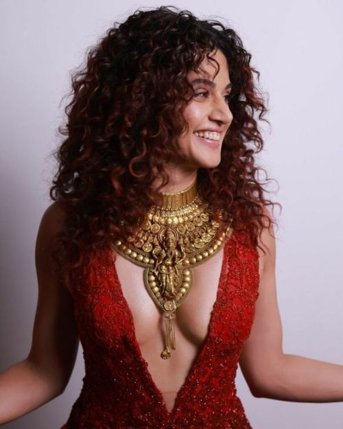 Complaint filed against Taapsee Pannu for wearing Laxmi necklace