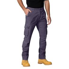 Baggy Cargo Pants Men,Relaxed Fit Wrangler Baggy Pant Men's Water Resistant Ripstop Construction Parachute Stretch Carpenter Big and Tall Cargo Pants Outdoor Hiking Trousers with Pockets Gray XXL