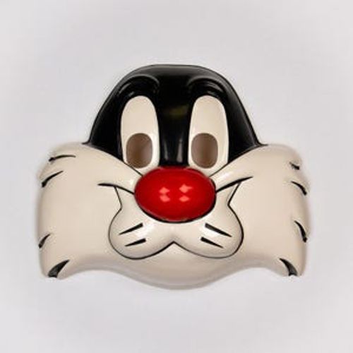 Vintage Sylvester Cat Halloween Mask Looney Tunes Cartoon Collectible Costume