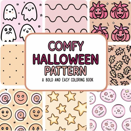 Comfy Halloween Patterns: A Bold and Easy Coloring Book