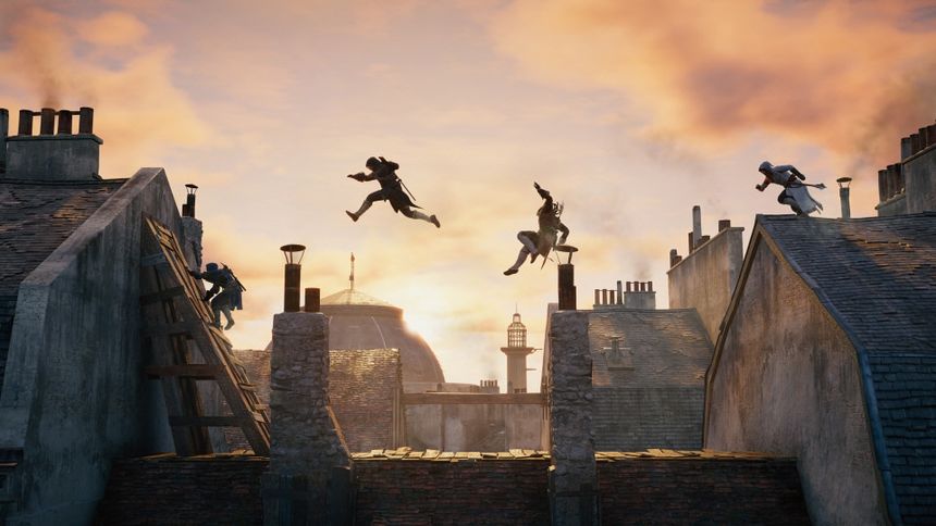 -AC- Evolution of Parkour - Assassins Creed Unity RooftopNavigation 1415412408