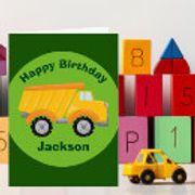 Search for boy birthday cards Dump truck