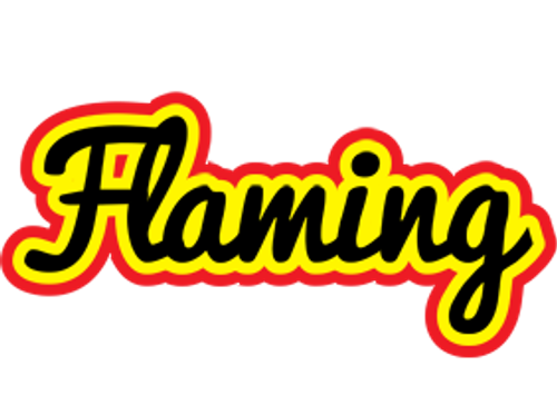 FLAMING logo effect. Colorful text effects in various flavors. Customize your own text here: https://www.textgiraffe.com/logos/flaming/