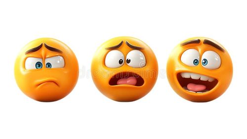 Emojis-Paket mit transparentem Hintergrund für Social Media Graphics Digital Communication oder UI UX Elements stock abbildung
