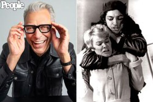 Jeff Goldblum studio portrait; Hope Lange, Jeff Goldblum in Death Wish, 1974