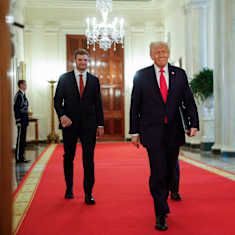 Aleksander Barkov vieraana Florida Panthersin kanssa Valkoisessa talossa.