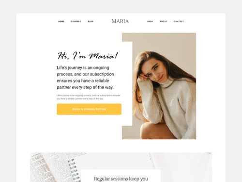 Maria- Personal Coach Figma Website Template