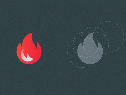 two fire logos on a black background