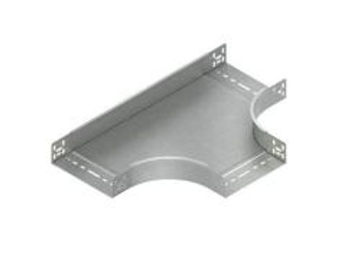 Elbow 90 with unperforated side profiles, but with connector perforations, with integrated splice plates