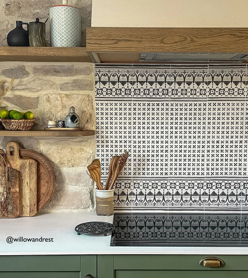 Casino Baccarat Patterned Tile Kitchen Tiles