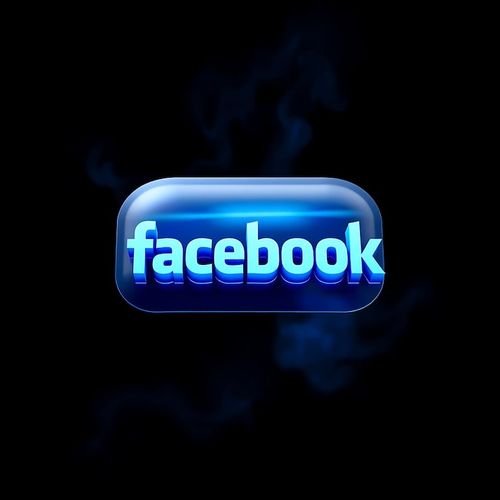 Photo a blue facebook app that says facebook on it