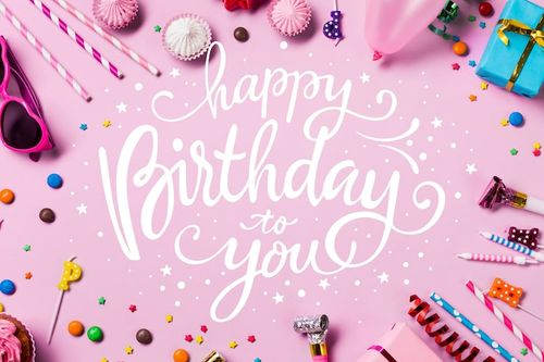 Free Vector birthday lettering with photo