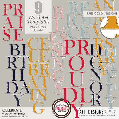 Word Art Templates: Celebrate