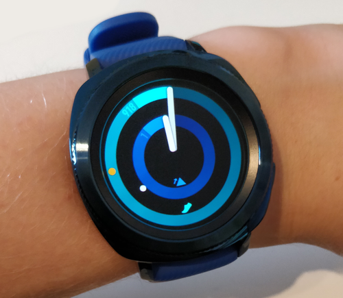 samsung gear sport on wrist