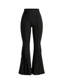 Verdusa Yoga Bell Bottom Leggings for Women Flare Y2K Pants High Rise Long Trousers Black X-Large