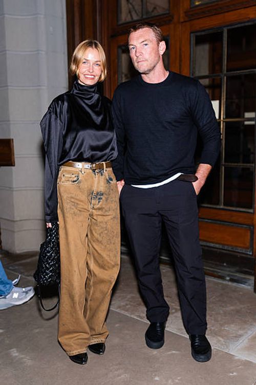 Lara Worthington and Sam Worthington attend Jessica McCormack Madison Ave. Boutique opening cocktail party at The Frick Museum on September 10, 2025...