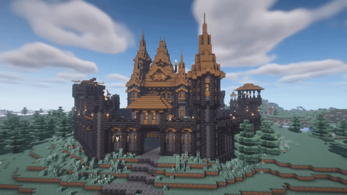 Minecraft Blackstone Medieval Castle Blueprints Design