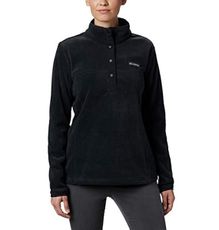 Columbia Womens Benton Springs Half Snap II Pull Over Fleece Jacket, Black, 3X