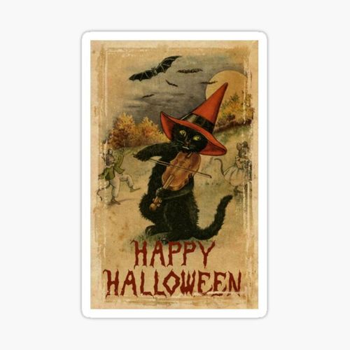 Item preview, Vintage Halloween Cat designed and sold by ellahazelsmith.