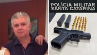 Empresário investigado por corrupção é preso em flagrante com arma pronta para uso em aeroporto de SC