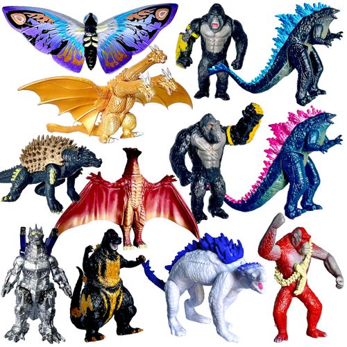 TwCare Set of 12 Godzilla x Kong: The New Empire, Dinosaur Dragon Toys Action Figures, Evolved Basic Exquisite Battle Roar...