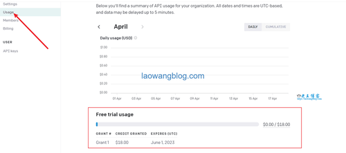 ChatGPT API 免费额度