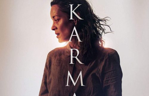 Affiche officielle du film Karma de Guillaume Canet avec Marion Cotillard de profil
