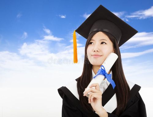 Smiling Graduate woman Holding Degree with cloud background. Bachelors degree stock images, royalty-free photos and pictures