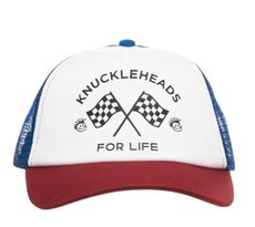 Knuckleheads Little Threads- Toddler Boy Outfit- Newborn Sun/Trucker Hats- Baby Youth Snap Back Trucker Mesh Fitted Patch Flat Brim Cap Basket Stuffer Gorros (M 2-5 Years, Blue)