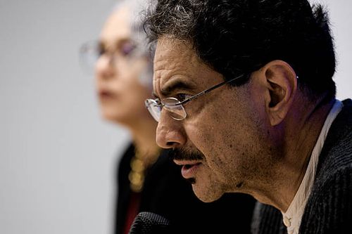 The candidate for the Presidency of Colombia, Ivan Cepeda Castro, gives a press conference at the headquarters of the UGT, January 7 in Madrid,...