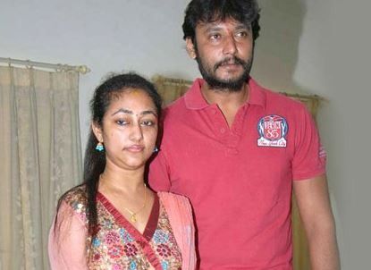 Darshan Thoogudeep With Vijaya Lakshmi