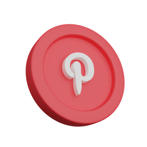 Free Pinterest  3D Logo