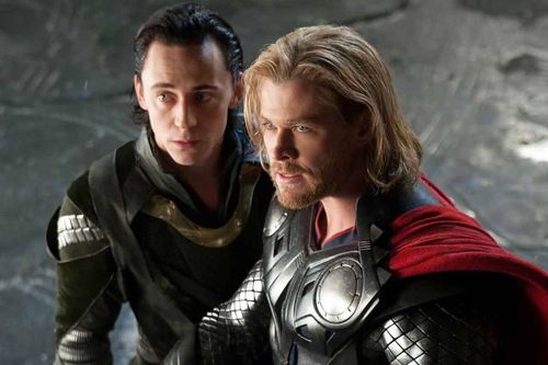 Tom Hiddleston and Chris Hemsworth in 'Avengers'