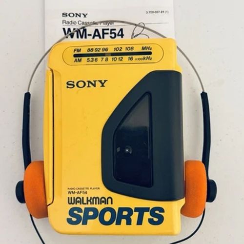 🔥 Sony Walkman WM-AF54 Sports Yellow Cassette Player - New Belts- Reconditioned - Image 1 of 4