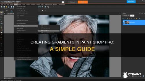 how to create a gradient in paint shop pro