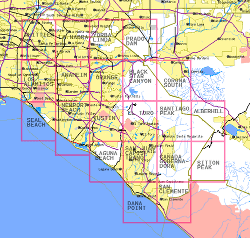 a large map of the state of california with all roads and major cities on it