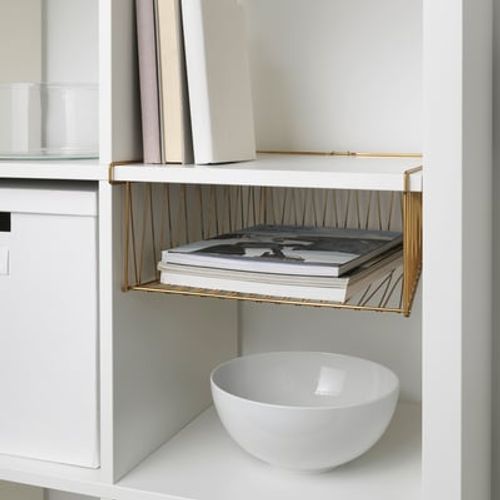 KALLAX Wire basket, brass color, 15 3/4x13 "