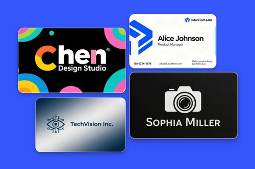 Generate different types of business cards using fotor ai business card generator