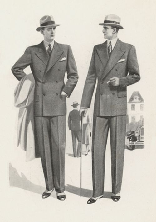 Men's fashion, 1930s (litho)