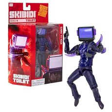 SKIBIDI Toilet Deluxe Figure - Series 2, 6" Collectible Figures, YouTube Animation Sensation, Officially Licensed Toilet Merch - Dark TV Man
