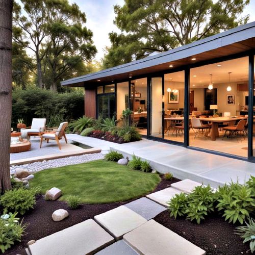 open floor plans mid century modern exterior home