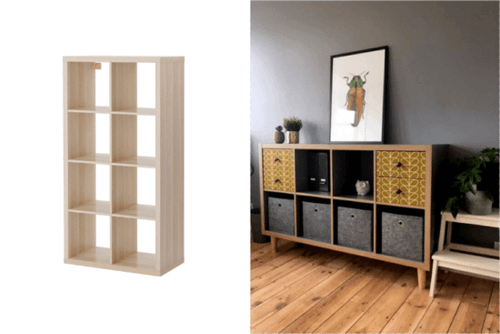 ikea kallax office sideboard