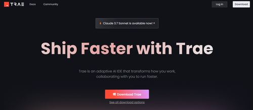 Traeのホームページ