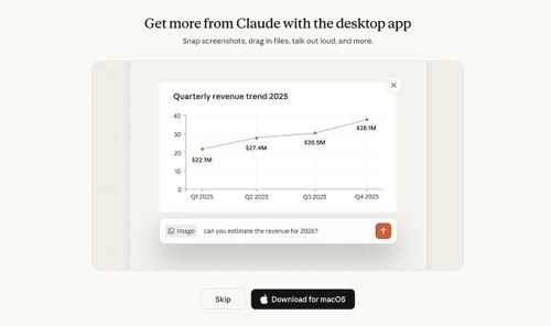 選擇是否要下載桌面版的 Claude APP