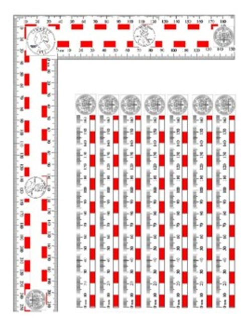 Preview of Printable Visual Reference mm Square and mm Ruler set for 3D printing & CNC