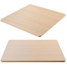 Kaboon Universal Table Top 36 x 36 inches Squre Pack of 2, Reversible Melamine Countertop Only, Home or Commercial Indoor Use, Light Walnut