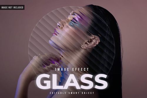 PSD glass distortion image effect