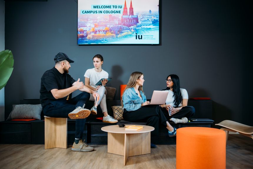 Students studying